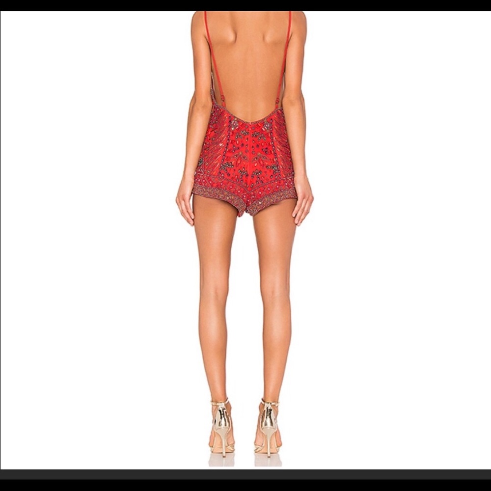 NBD beaded romper . Xs